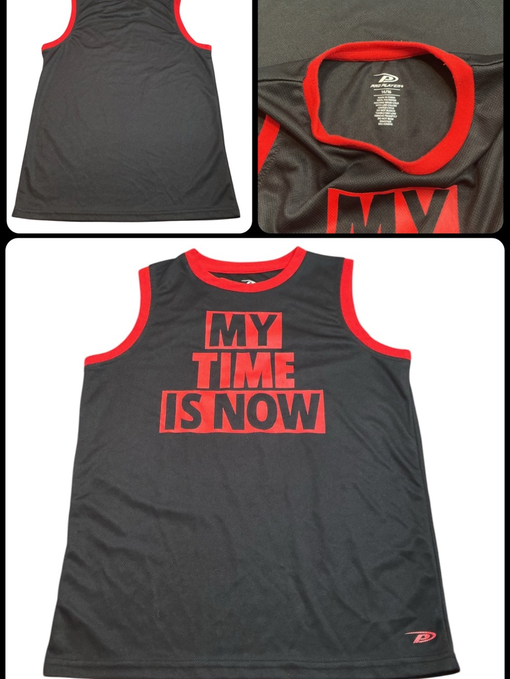 💟 Pro Player Boys 14/16 Sleeveless Athletic Shirt